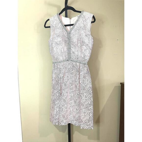 Dresses & Skirts - 60s Vintage Elegant Sleeveless Women's Cocktail Dress with Beaded Trim